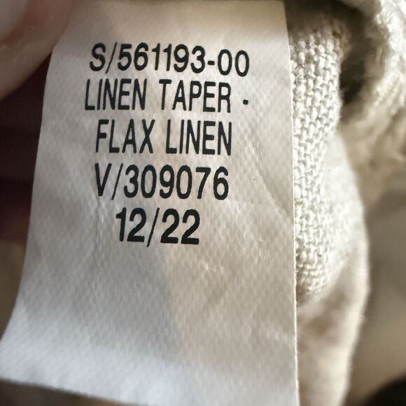 Old Navy High Rise Linen Taper Pants Women’s Size 3X Beige Flax Linen Blend - Picture 7 of 9